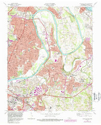 Nashville East 1968 topographic map thumbnail