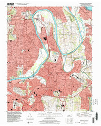Nashville East 1997 topographic map thumbnail