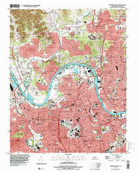 Nashville West 1997 topographic map thumbnail