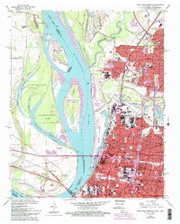 Northwest Memphis 1965 topographic map thumbnail