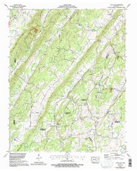 Pattie Gap 1973 topographic map thumbnail