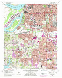 Southwest Memphis 1965 topographic map thumbnail