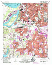 Southwest Memphis 1965 topographic map thumbnail