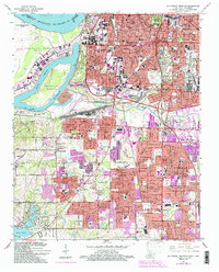Southwest Memphis 1965 topographic map thumbnail