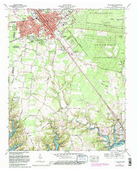 Tullahoma 1972 topographic map thumbnail