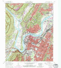 Chattanooga 1969 topographic map thumbnail