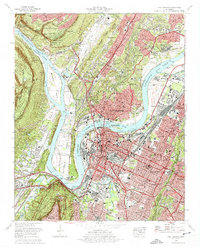 Chattanooga 1969 topographic map thumbnail