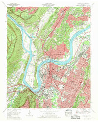 Chattanooga 1969 topographic map thumbnail