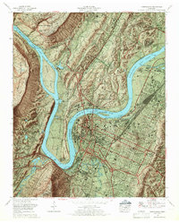 Chattanooga 1969 topographic map thumbnail