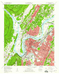 Chattanooga 1958 topographic map thumbnail
