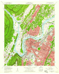 Chattanooga 1958 topographic map thumbnail