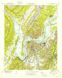 Chattanooga 1940 topographic map thumbnail