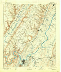 Chattanooga 1893 topographic map thumbnail