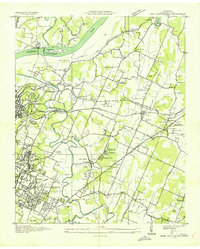East Chattanooga 1935 topographic map thumbnail