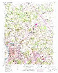 Clarksville 1957 topographic map thumbnail
