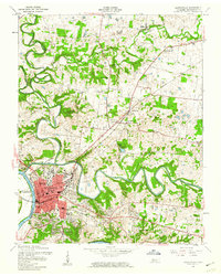 Clarksville 1957 topographic map thumbnail