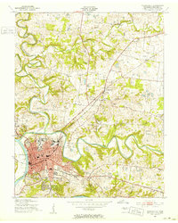 Clarksville 1951 topographic map thumbnail