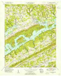 Maynardville 1952 topographic map thumbnail