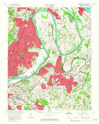 Nashville East 1957 topographic map thumbnail