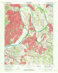 Nashville East 1968 topographic map thumbnail