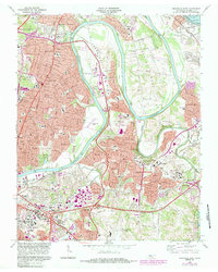 Nashville East 1968 topographic map thumbnail