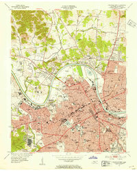 Nashville West 1952 topographic map thumbnail