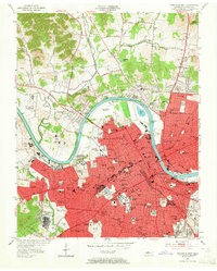 Nashville West 1952 topographic map thumbnail
