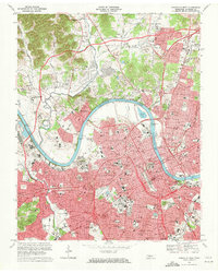 Nashville West 1968 topographic map thumbnail