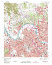 Nashville West 1968 topographic map thumbnail