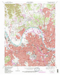 Nashville West 1968 topographic map thumbnail