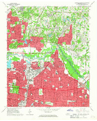 Northeast Memphis 1965 topographic map thumbnail