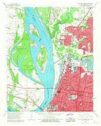 Northwest Memphis 1965 topographic map thumbnail