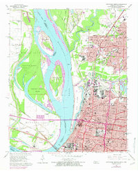 Northwest Memphis 1965 topographic map thumbnail