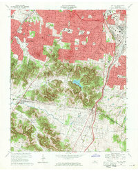 Oak Hill 1968 topographic map thumbnail