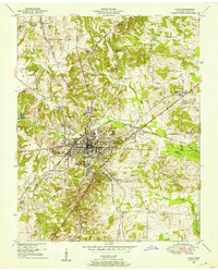 Paris 1950 topographic map thumbnail