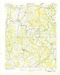 Ovoca 1936 topographic map thumbnail