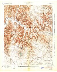 Ovoca 1941 topographic map thumbnail
