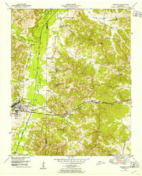 Bruceton 1950 topographic map thumbnail