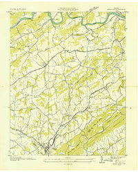 Bulls Gap 1935 topographic map thumbnail