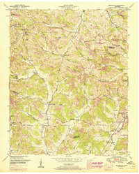 Booneville 1951 topographic map thumbnail