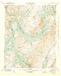 Big Spring 1943 topographic map thumbnail