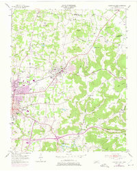 Cookeville East 1953 topographic map thumbnail