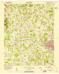Cookeville West 1953 topographic map thumbnail