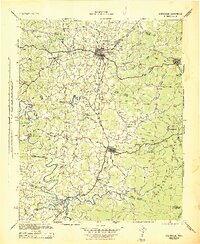 Cookeville 1943 topographic map thumbnail