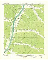 Daniels Landing 1936 topographic map thumbnail