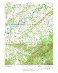 Davy Crockett Lake 1939 topographic map thumbnail