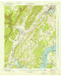 Graysville 1943 topographic map thumbnail