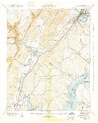 Graysville 1943 topographic map thumbnail
