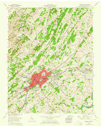 Greeneville 1961 topographic map thumbnail
