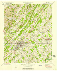 Greeneville 1939 topographic map thumbnail